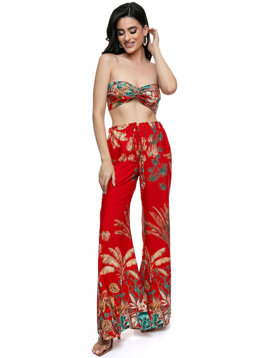 RichgirlBoudoir Women's Red Set with Trousers