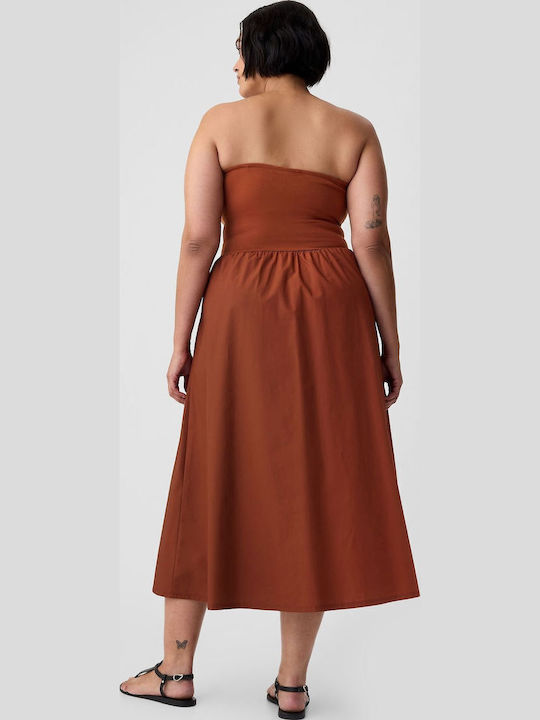 Summer Midi Dress Smoked Paprika Brown