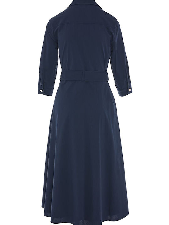 Forel Midi Shirt Dress Dress Blue