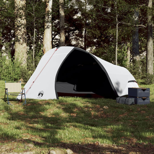vidaXL Camping Tent Tunnel White for 4 People 405x285x143cm