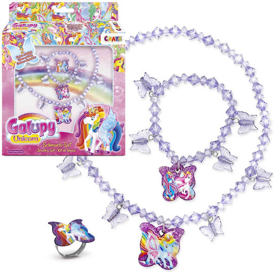 Set de bijuterii pentru copii Craze Galupy Unicorn 3 piese