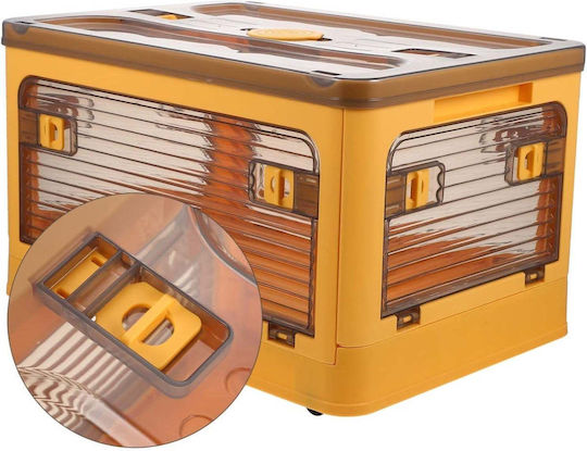 Plastic Cutie de depozitare cu Capac Portocaliu 40.5x29x24.5cm 1buc