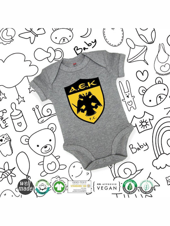 AEK Baby Strampler Kurzärmelig Grey