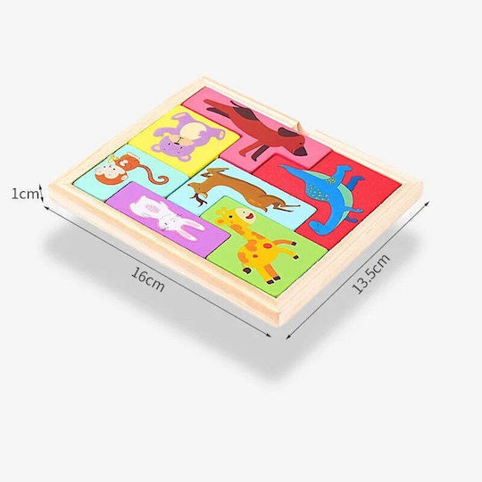 Lemnos Puzzle pentru Copii cu Îmbinări 7buc