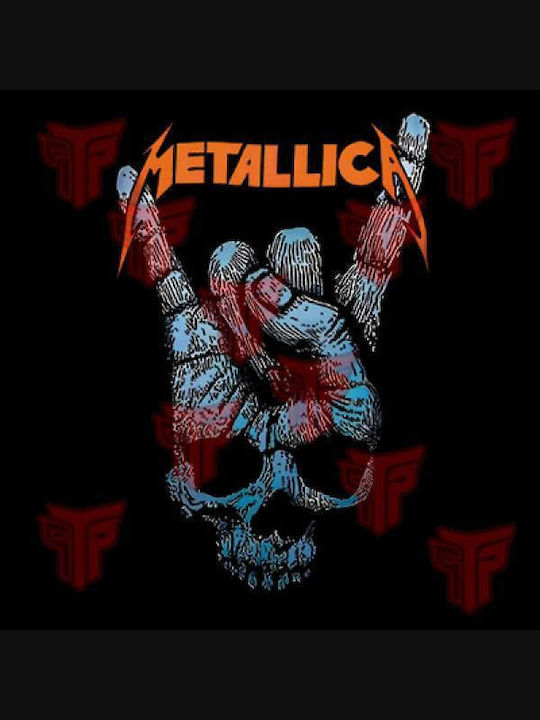 Дамска къса ръкавица памучна Takeposition Metallica черна тениска 504-7528b-02