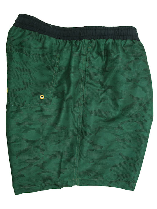 Sabart Men's Swimwear Shorts Green with Patterns