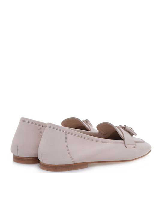 Δερμάτινα Γυναικεία Loafers σε Ροζ Χρώμα