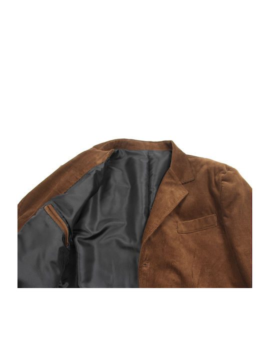 Men's Winter Suit Jacket Brown