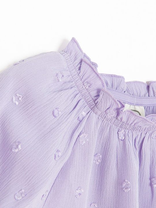 Cool Club Kids' Blouse Short Sleeve Purple