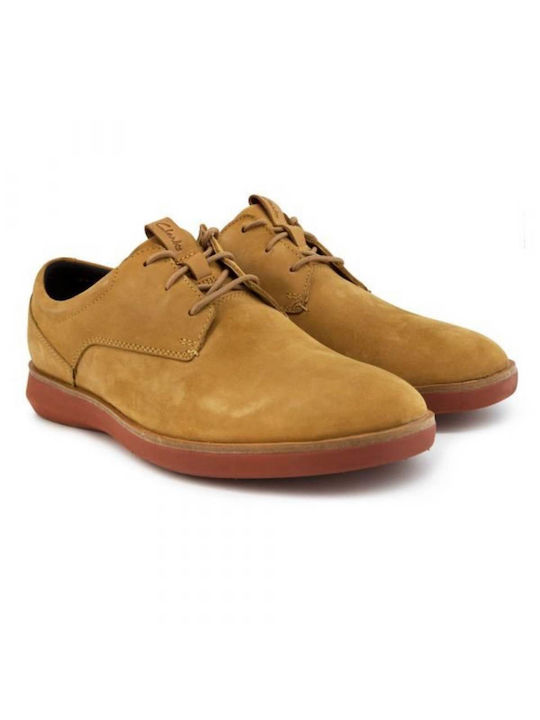 Clarks Banwell Δερμάτινα Ανδρικά Casual Παπούτσια Καφέ