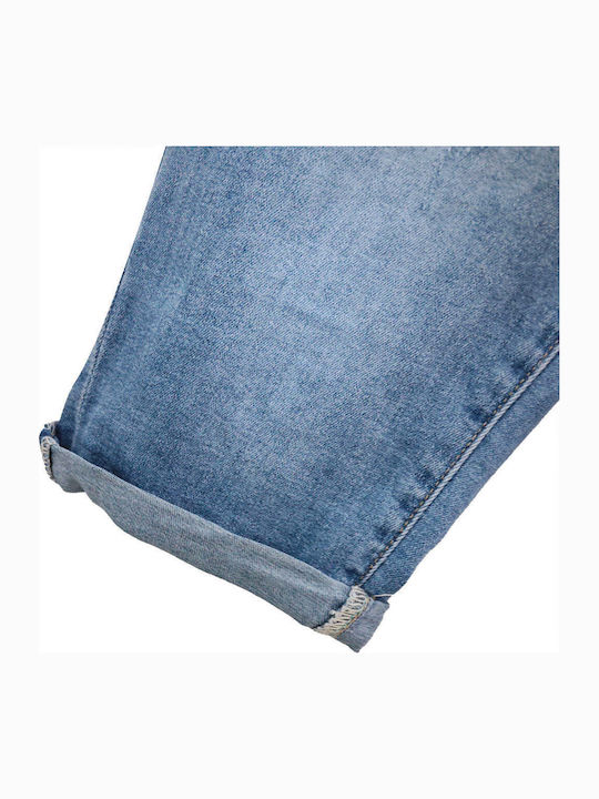 Damen Bermuda Jean Blau
