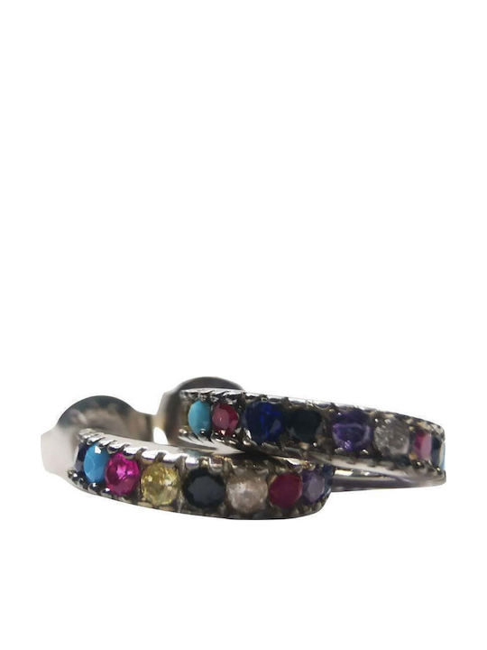 925 Silver Earrings Colored Stones