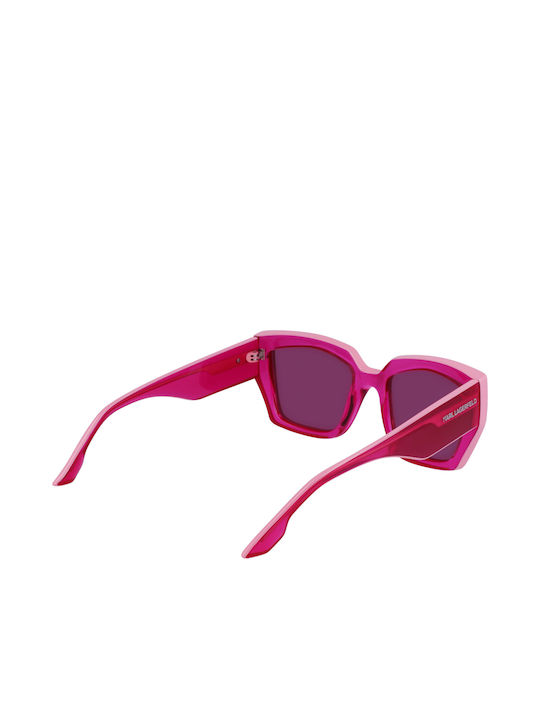 Karl Lagerfeld Women's Sunglasses with Pink Plastic Frame and Fuchsia Lens KL6143S-650