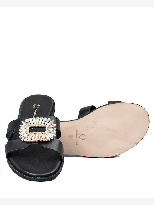 Flache Sandalen für Damen in Schwarz Farbe