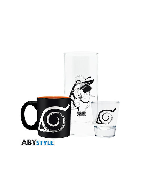 Abysse Naruto Shippuden Set of Glasses made of Glass 3pcs