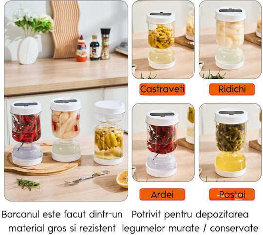 Cutie De Prânz Din Plastic Albă Cu Compartimente 1.4lt