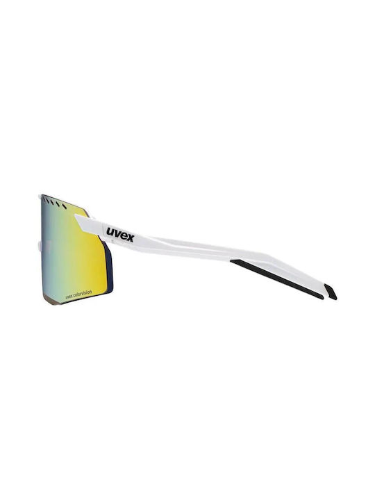 Uvex Men's Sunglasses with White Plastic Frame and Multicolour Mirror Lens S5330528882