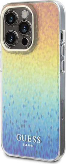 Guess Iml Faceted Mirror Disco Iridescent Umschlag Rückseite Kunststoff Mehrfarbig (iPhone 14 Pro)