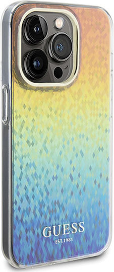 Guess Iml Faceted Mirror Disco Iridescent Umschlag Rückseite Kunststoff Mehrfarbig (iPhone 14 Pro)