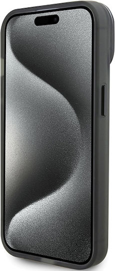 Ferrari Umschlag Rückseite Kunststoff / Silikon Schwarz (iPhone 15)