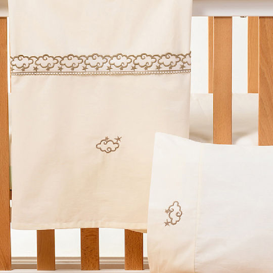 abo Set Baby Bettlaken Für Krippe Baumwolle Beige Ecru 70x140cm 3Stück