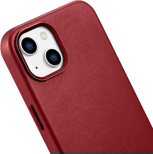 iCarer For Apple Back Cover Δερμάτινο Μπεζ (iPhone 14 Plus)