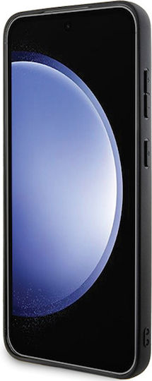 Ferrari Umschlag Rückseite Synthetisches Leder / Leder Schwarz (Galaxy S24+)