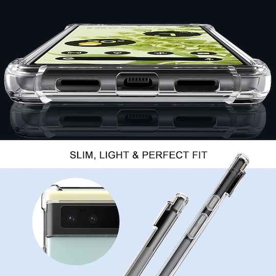 Techsuit Shockproof Clear Umschlag Rückseite Silikon Transparent (Google Pixel 6 Pro)