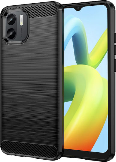 Techsuit Carbon Back Cover Silicon Negru (Redmi A1+ / A2+)