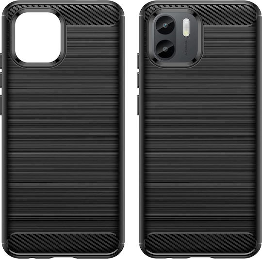 Techsuit Carbon Back Cover Silicon Negru (Redmi A1+ / A2+)