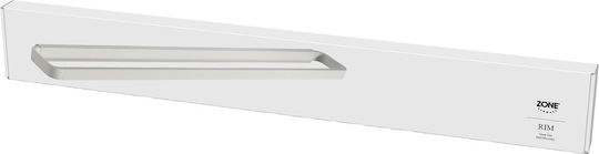 Zone Denmark Ράγα Μπάνιου Μονή Επιτοίχια με Βίδες ​70x2.5cm Μαύρη