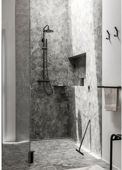 Zone Denmark Single Wall-Mounted Bathroom Rail ​70x2.5cm Black