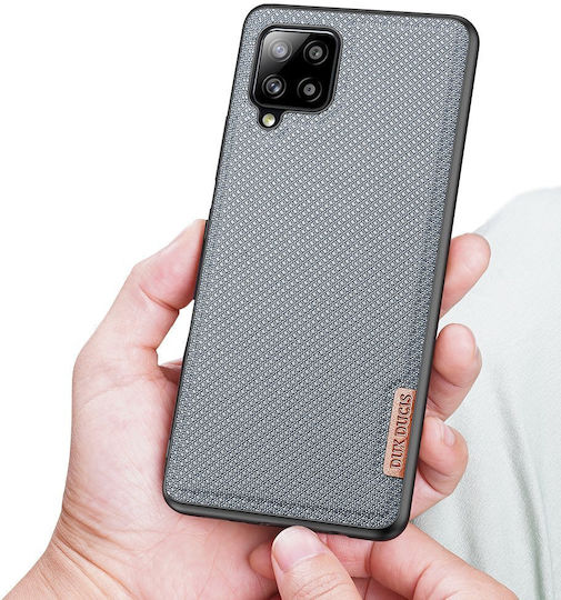 Dux Ducis Fino Umschlag Rückseite Kunststoff / Silikon / Stoff Gray (Galaxy A42)
