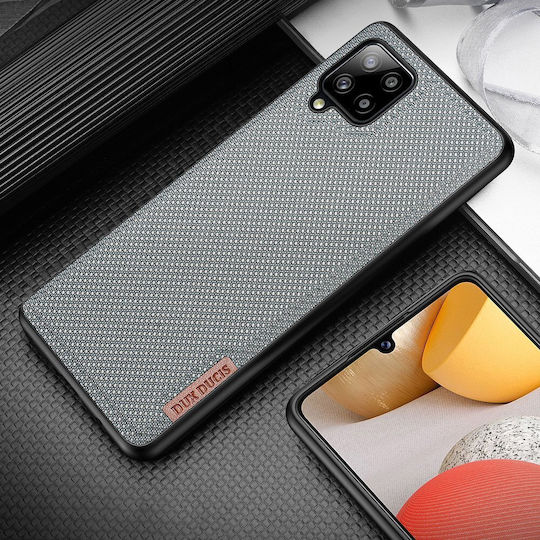 Dux Ducis Fino Umschlag Rückseite Kunststoff / Silikon / Stoff Gray (Galaxy A42)