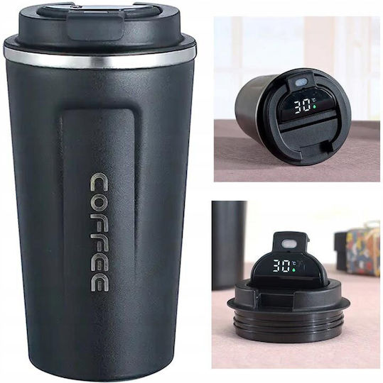 Μπουκάλι Θερμός Ανοξείδωτο 510ml Μαύρο