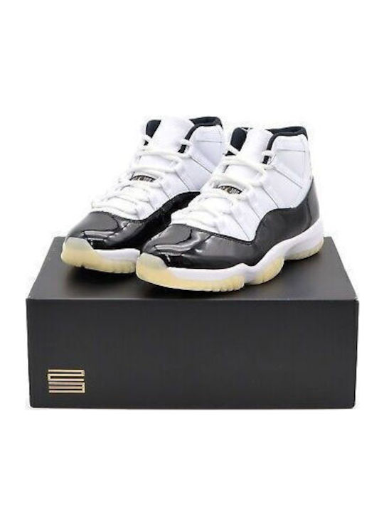 Air  11 Retro Herren Stiefel Black / White / Metallic Gold