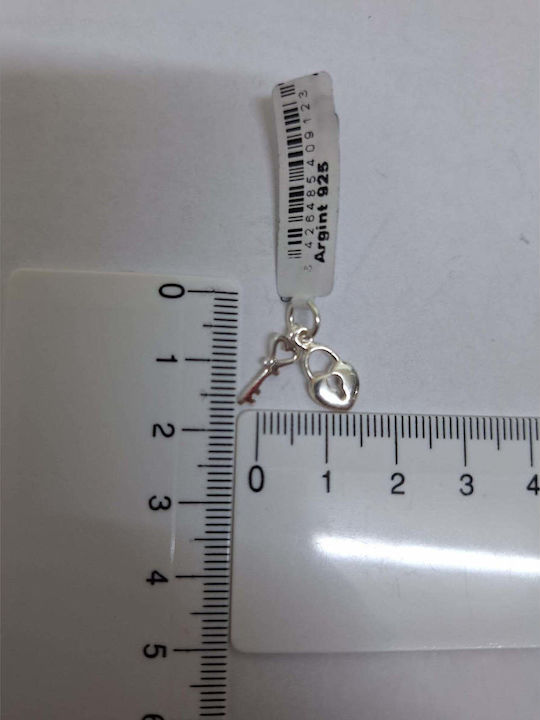 925 Silber Herz Schlüssel Anhänger