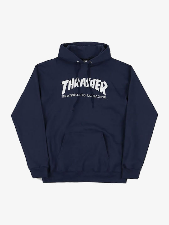 Φούτερ με Κουκούλα Navy Blue