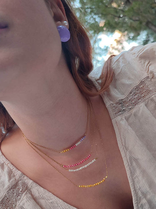Theodora's Jewellery Colier Din Oțel Plăcut Cu Aur Theodora's Jewellery Colier Din Oțel Plăcut Cu Aur