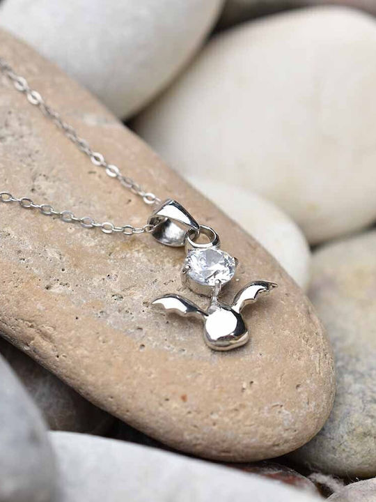 Goldjewels Κολιέ από Ασήμι με Ζιργκόν
