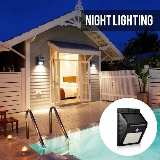 Led7 Wandmontiert Solarleuchte 5W mit Bewegungssensor und Fotokontakt IP65