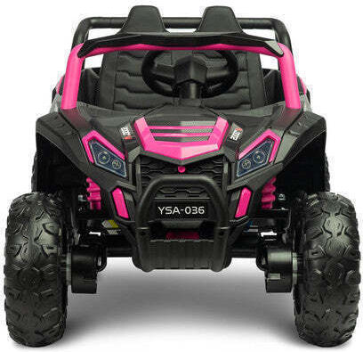 Caretero Two Seater Electric Ride On Car with Remote Control 12 Volt Pink for 3+ Years