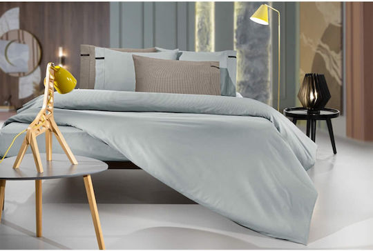 Guy Laroche Duvet Cover Cotton Satin Single 165x225 Minimal Azul