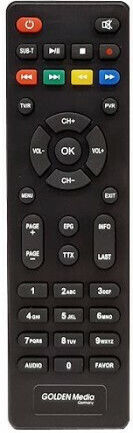 Golden Media Mania 828 Ψηφιακός Δέκτης Mpeg-4 Full HD (1080p) με Λειτουργία PVR (Εγγραφή σε USB) Συνδέσεις HDMI / USB