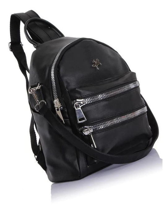 Mega Bag Leather Women's Bag Backpack Black