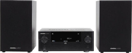 Crystal Audio Ηχοσύστημα 2.0 HBT-3 50W με CD / Digital Media Player, WiFi και Bluetooth Μαύρο
