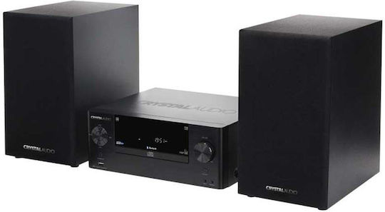 Crystal Audio Ηχοσύστημα 2.0 HBT-3 50W με CD / Digital Media Player, WiFi και Bluetooth Μαύρο
