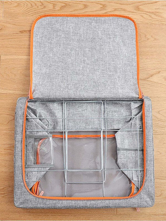 Tesatura Cutie de depozitare cu Capac Gri 40x30x20cm 1buc