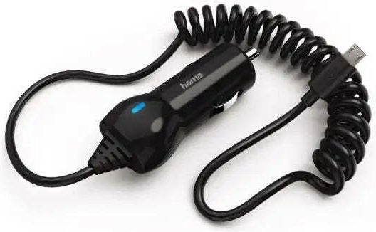 HAMA Φορτιστής Αυτοκινήτου 1.2A μαζί με Καλώδιο Micro-USB Μαύρο Χρώμα