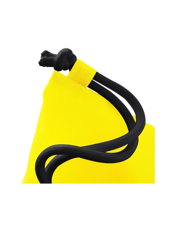 Nasa Badge Τσάντα Πλάτης Πουγκί Gymbag Κίτρινη Τσέπη 40x48cm & Χονδρά Κορδόνια